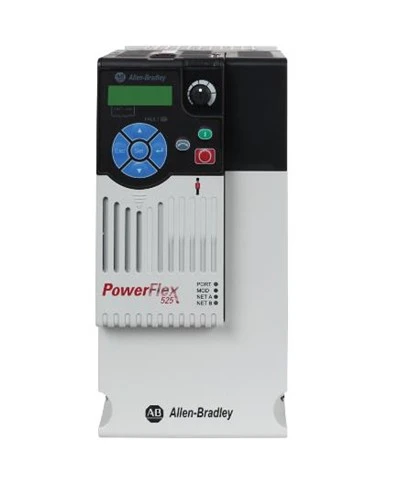 Inversor CA Allen-Bradley 25B-D017N104 PowerFlex 525, com EtherNet/IP integrado e segurança, 480 VCA, trifásico, 10 HP, 7,5 KW Serviço normal